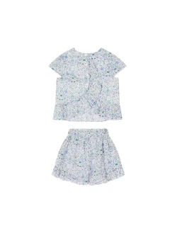 Florales Twin-Set mit Volants Multi