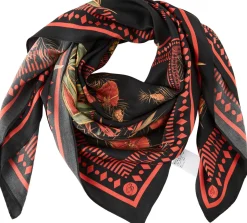 Foulard aus Viskose-Twill mit Logodruck Multi