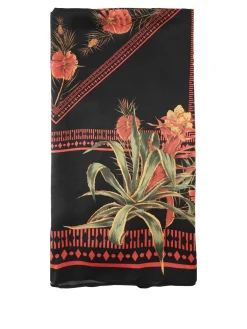 Foulard aus Viskose-Twill mit Logodruck Multi