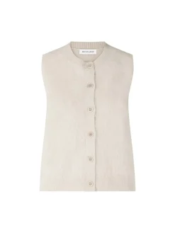 Gebürstete Cashmere-Weste 'Kalie' Kitt