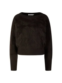 Gebürsteter Cashmere-Pullover 'Kenzie' Schokolade