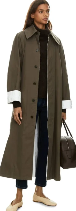 Gebürsteter Cashmere-Pullover 'Embla' mit Stehkragen Schokolade