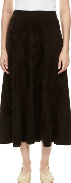 Gebürsteter Cashmere-Rock 'Kaycee' Schokolade