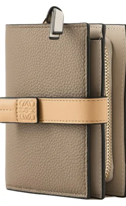 Geldbörse 'Compact Zip' Taupe/Gold