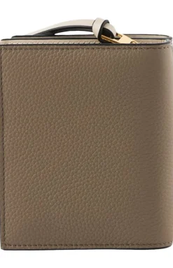Geldbörse 'Compact Zip' Taupe/Gold