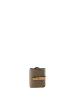 Geldbörse 'Compact Zip' Taupe/Gold