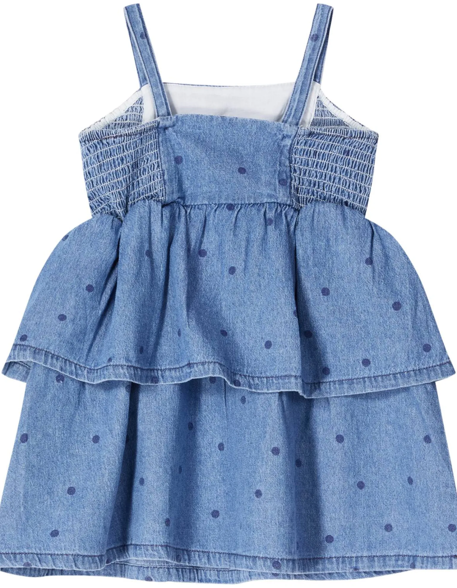 Gepunktetes Jeanskleid 'Dots' Blau