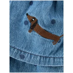 Gepunktetes Jeanskleid 'Dots' Blau