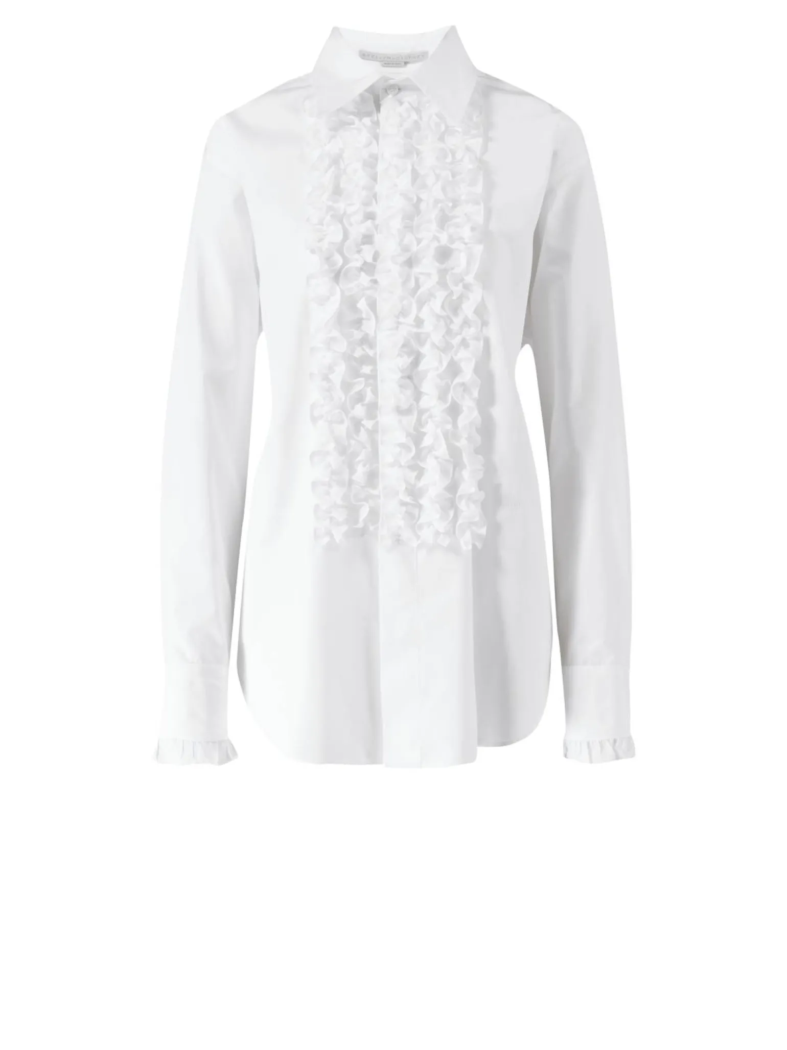 Geraffte Bluse Weiß