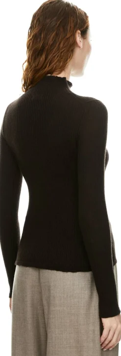 Gerippter Cashmere-Pullover 'Leanor' Schokolade