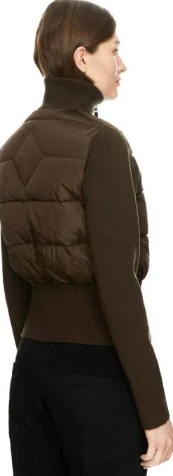Gesteppte Daunenjacke 'HyBridge' Braun