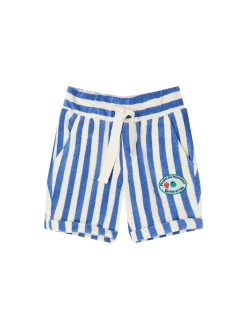 Gestreifte Bermuda Shorts 'Eponge' Blau