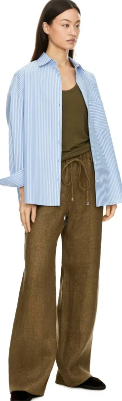 Gestreifte Bluse 'Ceva' Hellblau