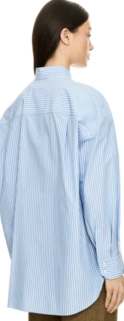Gestreifte Bluse 'Ceva' Hellblau