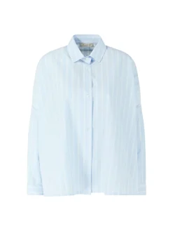 Gestreifte Bluse 'Clarissa' Hellblau