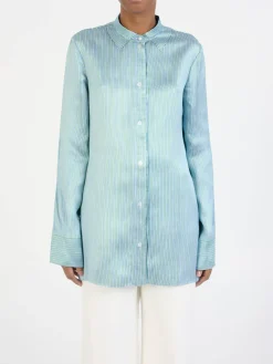 Gestreifte Bluse Grün