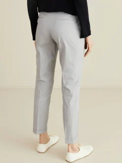 Gestreifte Chino 'City' Blau/Weiß