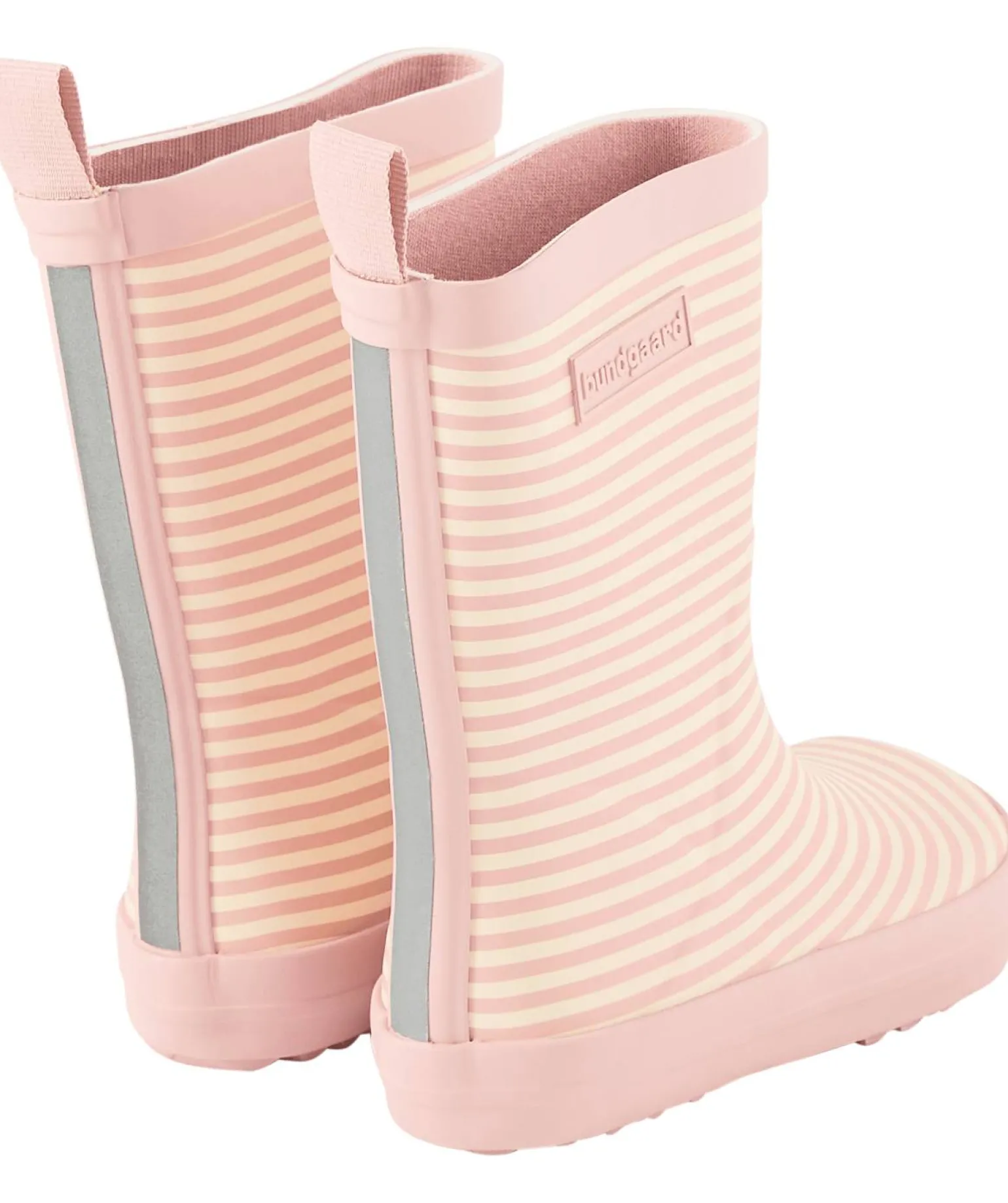 Gestreifte Gummistiefel 'Charly' Rosé