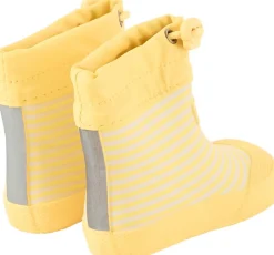 Gestreifte Gummistiefel 'Cover' Gelb/Weiß