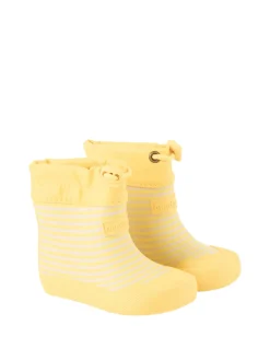 Gestreifte Gummistiefel 'Cover' Gelb/Weiß