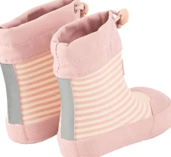 Gestreifte Gummistiefel 'Cover' Rosé/Weiß