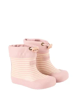 Gestreifte Gummistiefel 'Cover' Rosé/Weiß