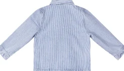 Gestreifte Jeansjacke 'Nineties' Blau