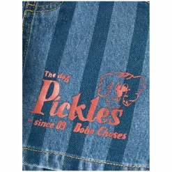 Gestreifter Jeansrock 'Pickles The Dog' Blau