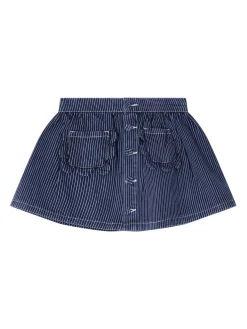 Gestreifter Jeansrock 'Raye' Mittelblau