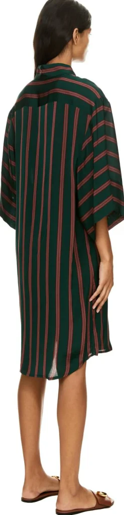 Gestreiftes Blusenkleid 'Drea' Grün