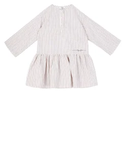 Gestreiftes Blusenkleid Rosé