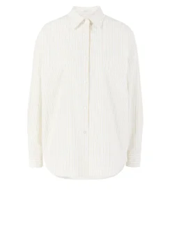 Gestreiftes Hemd 'Caster' Crème/Orange