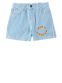 Gestreifte Shorts Blau