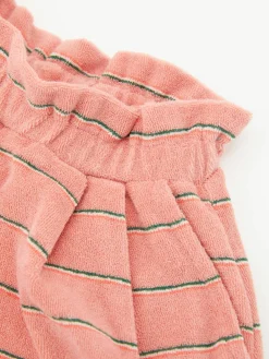 Gestreifte-Shorts Rosé/Grün