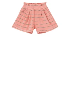 Gestreifte-Shorts Rosé/Grün