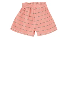 Gestreifte-Shorts Rosé/Grün