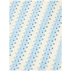 Gestreiftes Mesh-Top 'Lyse' Hellblau