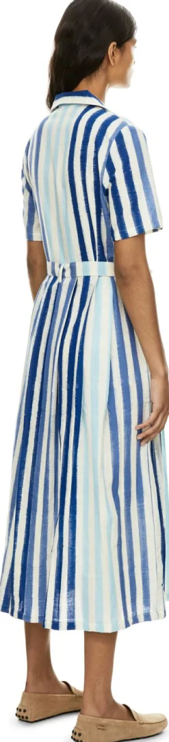 Gestreiftes Midikleid 'Claudia' Blau