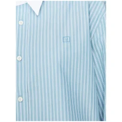 Gestreiftes Oversized Hemd Blau/Weiß