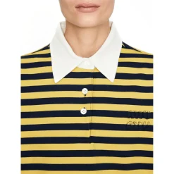 Gestreiftes Poloshirt Gelb
