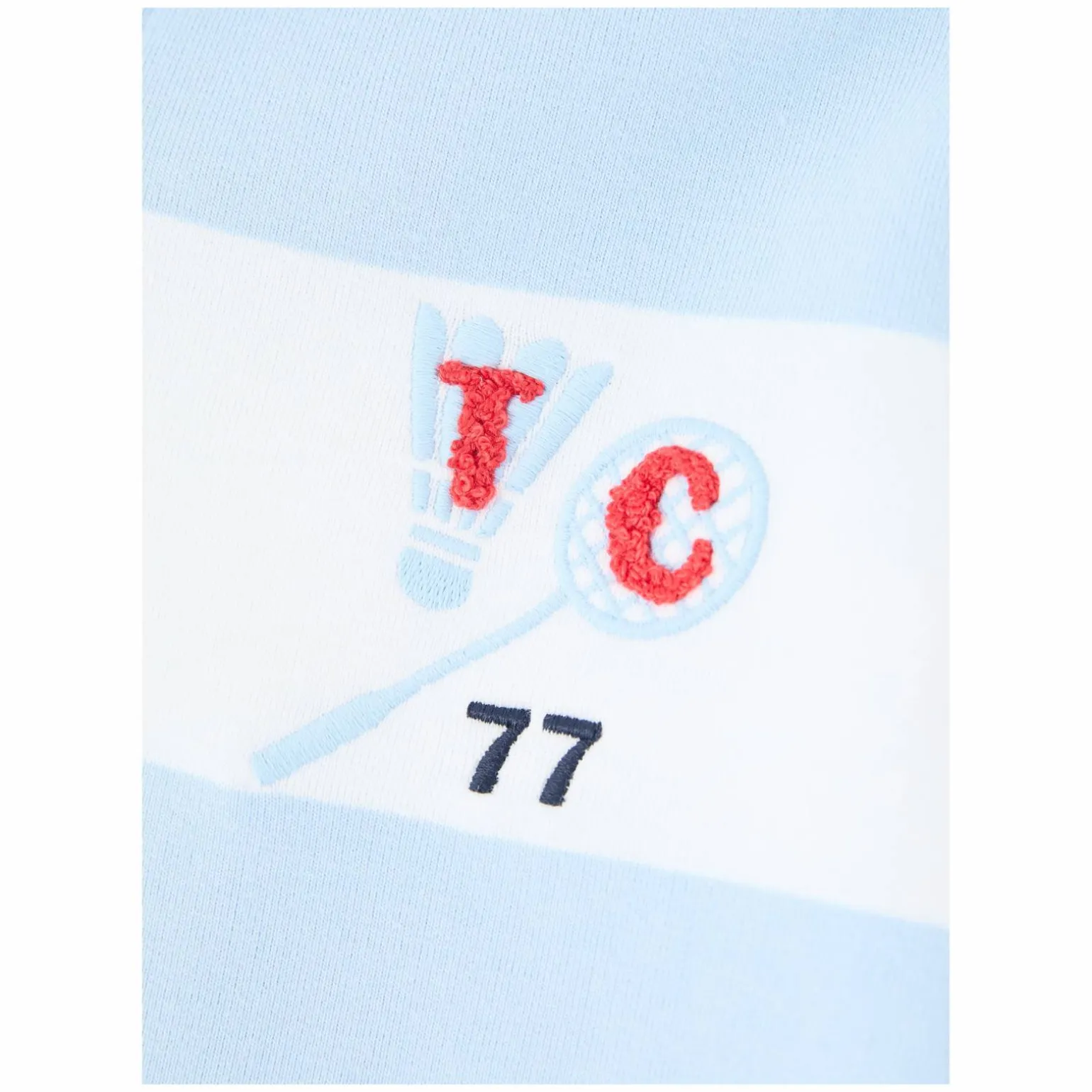 Gestreiftes Poloshirt Hellblau