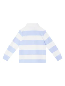 Gestreiftes Poloshirt Hellblau