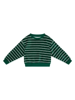 Gestreiftes Sweatshirt Grün
