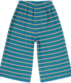 Gestreifte Stoffhose Grün
