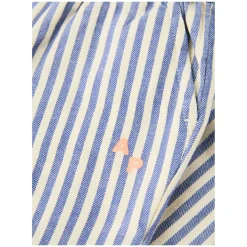 Gestreifte Stoffhose mit Logo-Print Blau