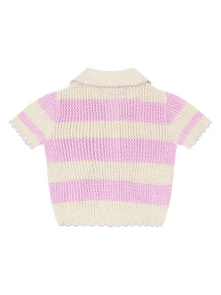 Gestreifte Strickjacke 'Vita' Pink