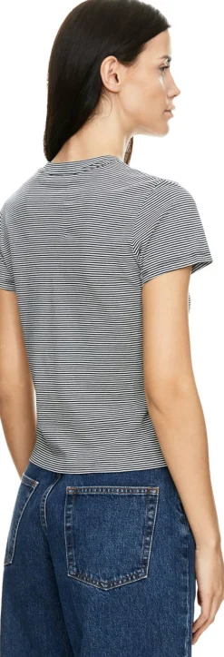 Gestreiftes T-Shirt 'Baby' Marineblau