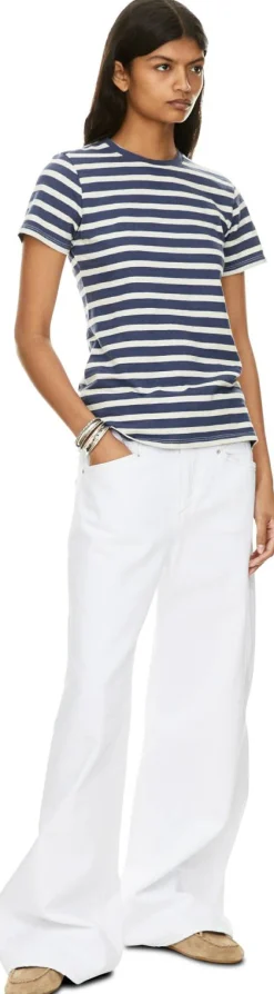 Gestreiftes T-Shirt 'Lana' Indigo