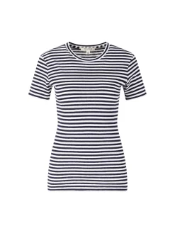 Gestreiftes T-Shirt 'Lana' Marineblau