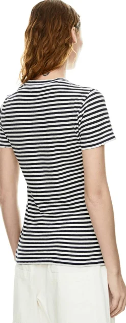 Gestreiftes T-Shirt 'Lana' Marineblau
